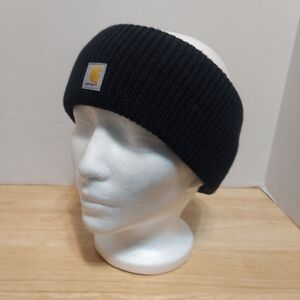 Carhartt Black Rib-Knit Headband Ear Warmer OS